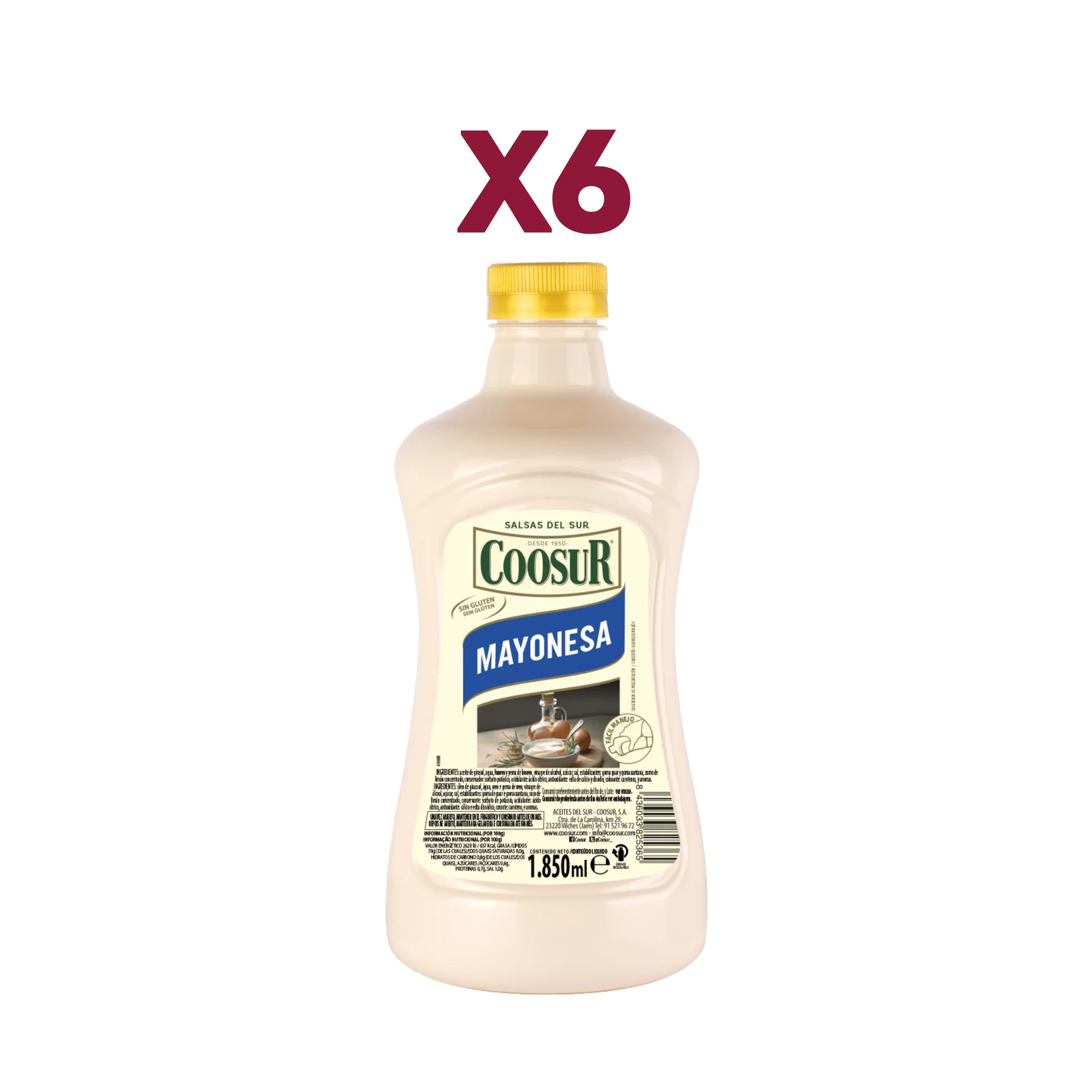 Pack de 6 x 1850 ml Mayonesa Coosur