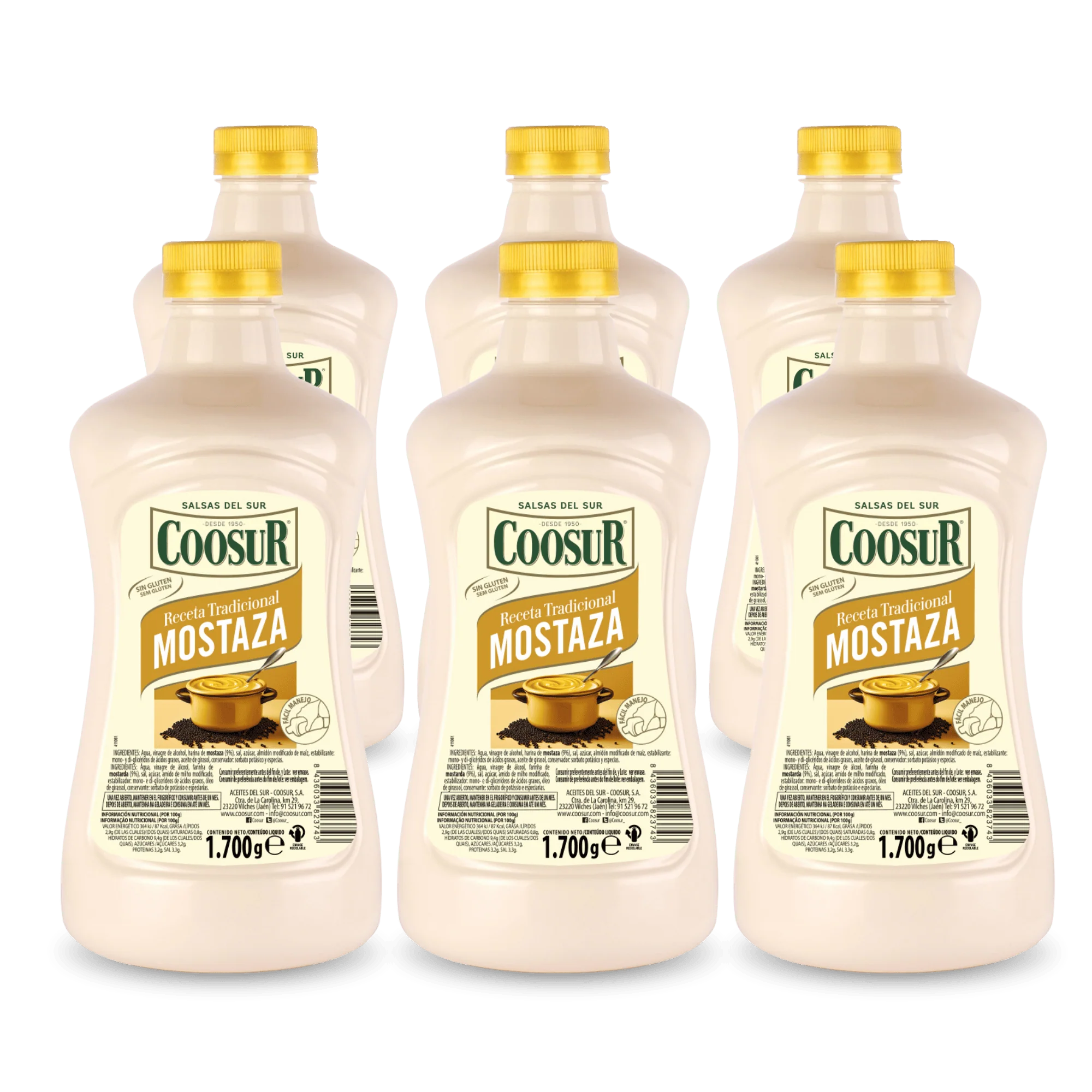Pack de 6x1700 gr Mostaza Coosur - Image 2