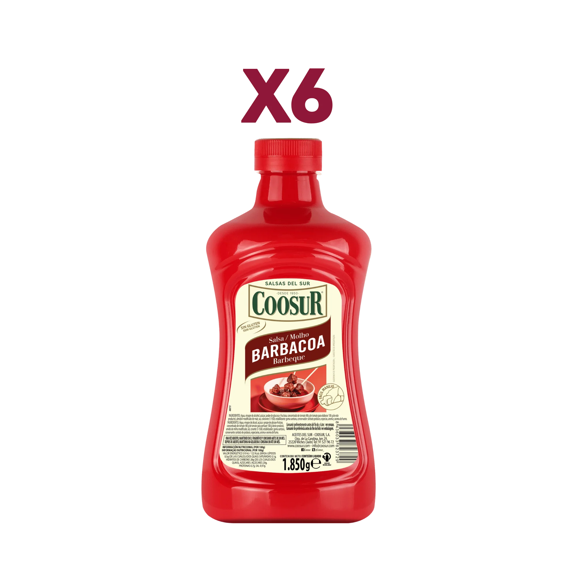 Pack de 6x1850 gr Salsa Barbacoa