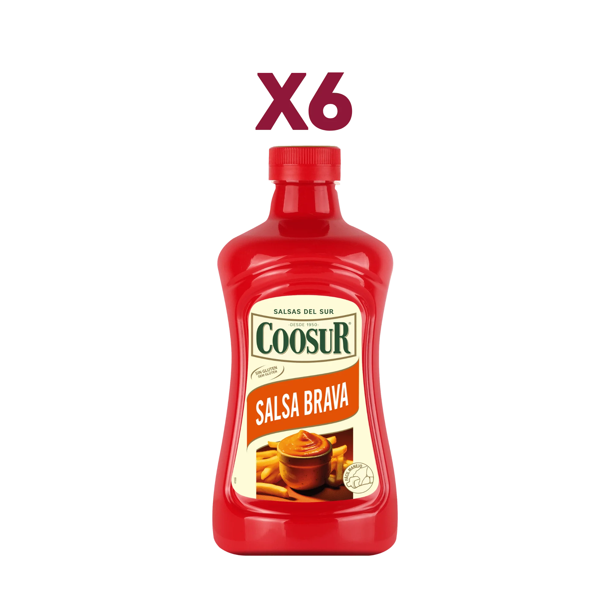Pack de 6x1850 gr Salsa Brava Coosur
