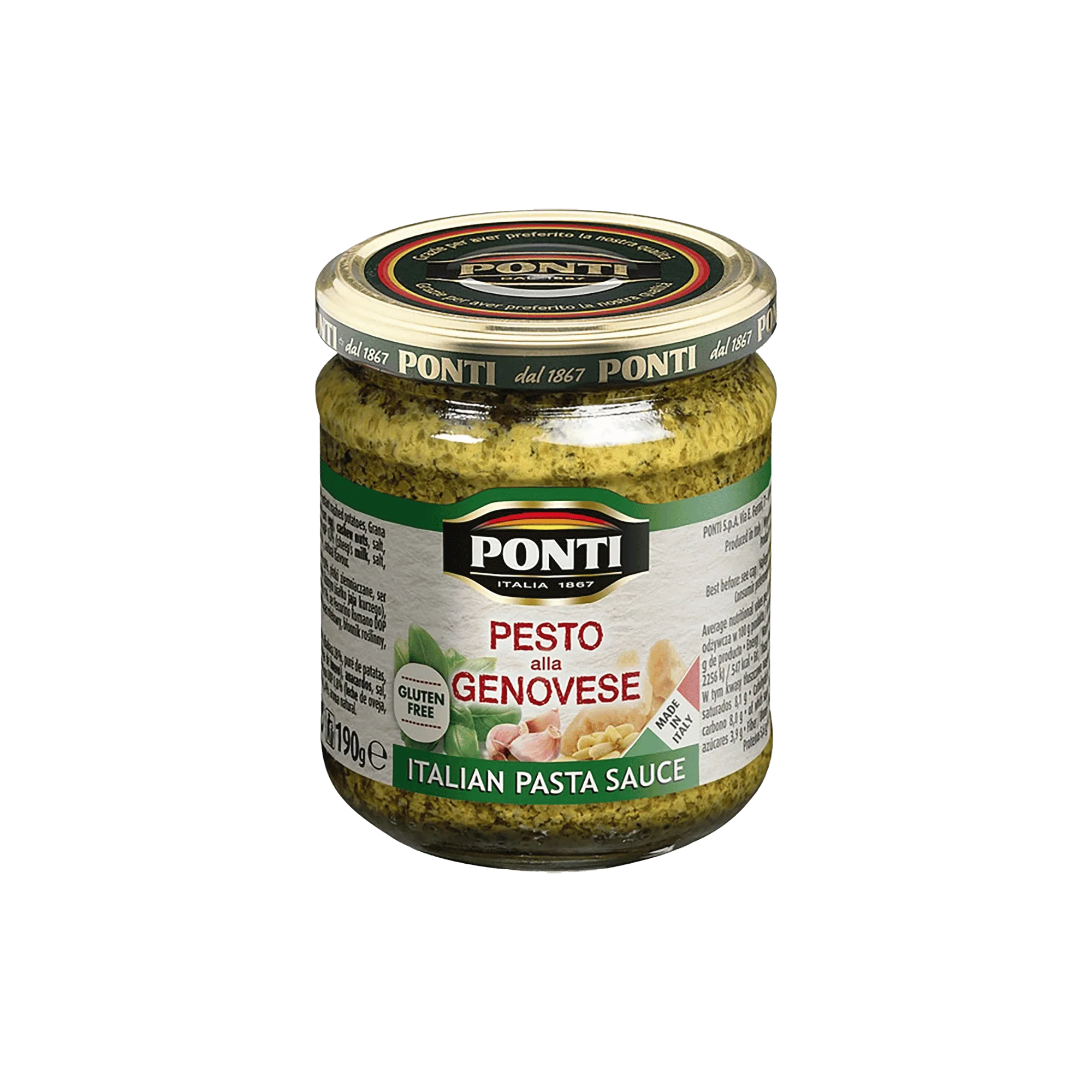 Salsa Pesto Genovese Ponti 190 gramos